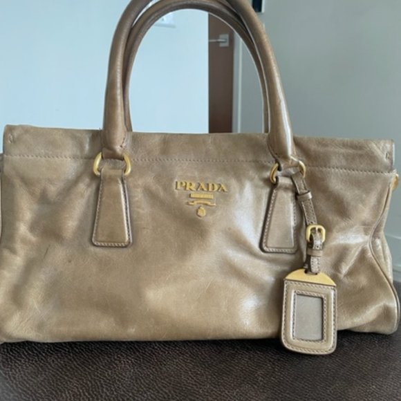 Prada Handbags - Prada Tan Leather Handbag